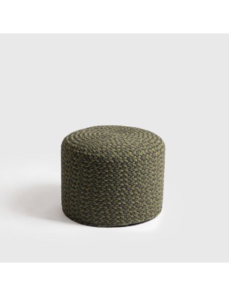 Thyrea : Pouf d'extérieur tressé au design Maanta