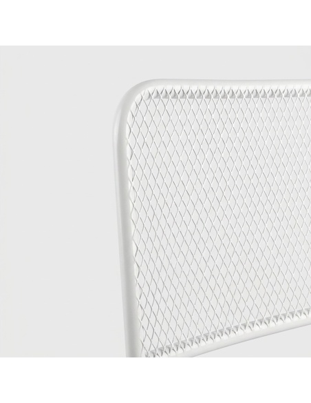 Fornax : set de 4 chaises d'extérieur en fer avec maille métallique