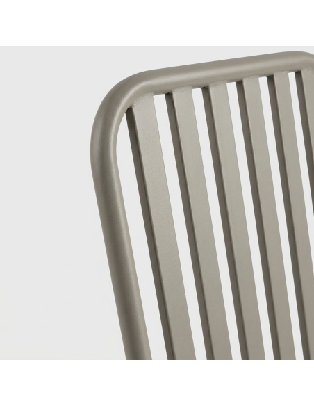 Forgya : set de 4 chaises d'extérieur en fer avec lames verticales