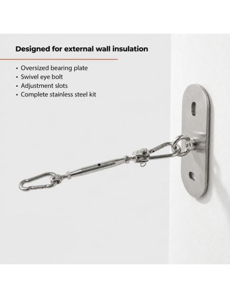 Sartya : Kit Platine Murale pour Voiles sur Isolation Extérieure