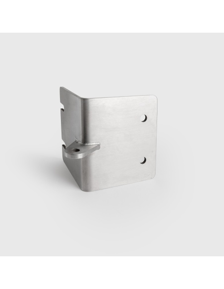 Landa : support d'angle extérieur en inox pour voiles d'ombrage