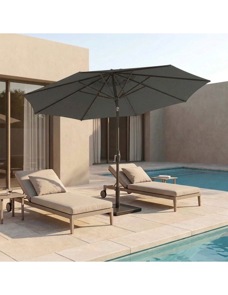 Lybra : Parasol à Mât Central Inclinable avec Technologie EquiTilt®