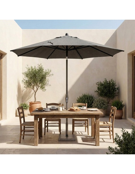 Lybra : Parasol à Mât Central Inclinable avec Technologie EquiTilt®