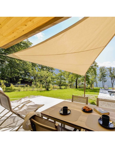 Solaria Imperméable - notre meilleure voile d'ombrage avec coupe radial