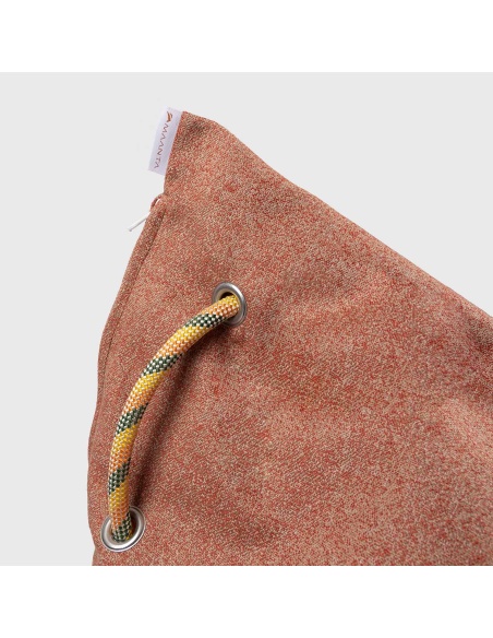 Thera Maxi : pouf d'extérieur XL en bouclé, résistant pluie et UV