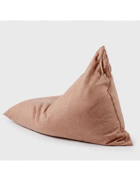 Thera Maxi : pouf d'extérieur XL en bouclé, résistant pluie et UV