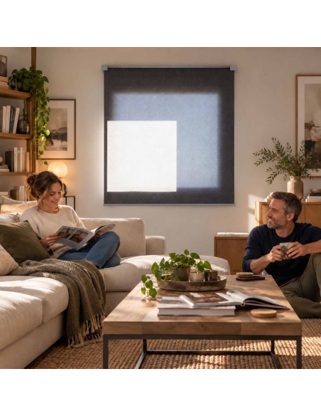Store Enrouleur Tamisant en Coton d'Intérieur, Recta Earth