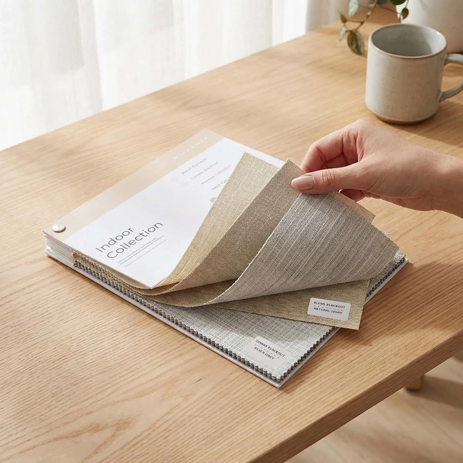 Échantillons de tissus pour stores intérieurs Maanta