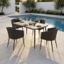 Conviva - Table à manger d’extérieur en aluminium thermolaqué